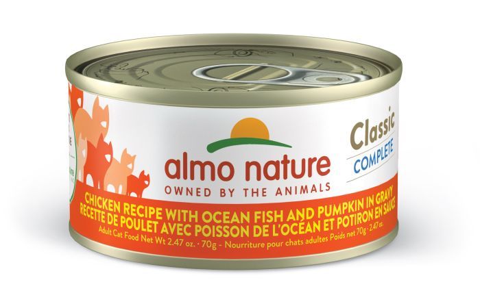 Almo Nature Classic Complete Chicken With Ocean Fish & Pumpkin Gravy 70g