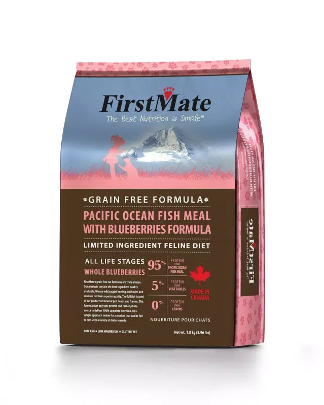 First Mate Grain Free LID Ocean Fish W Blueberry Cat Food 1.8kg