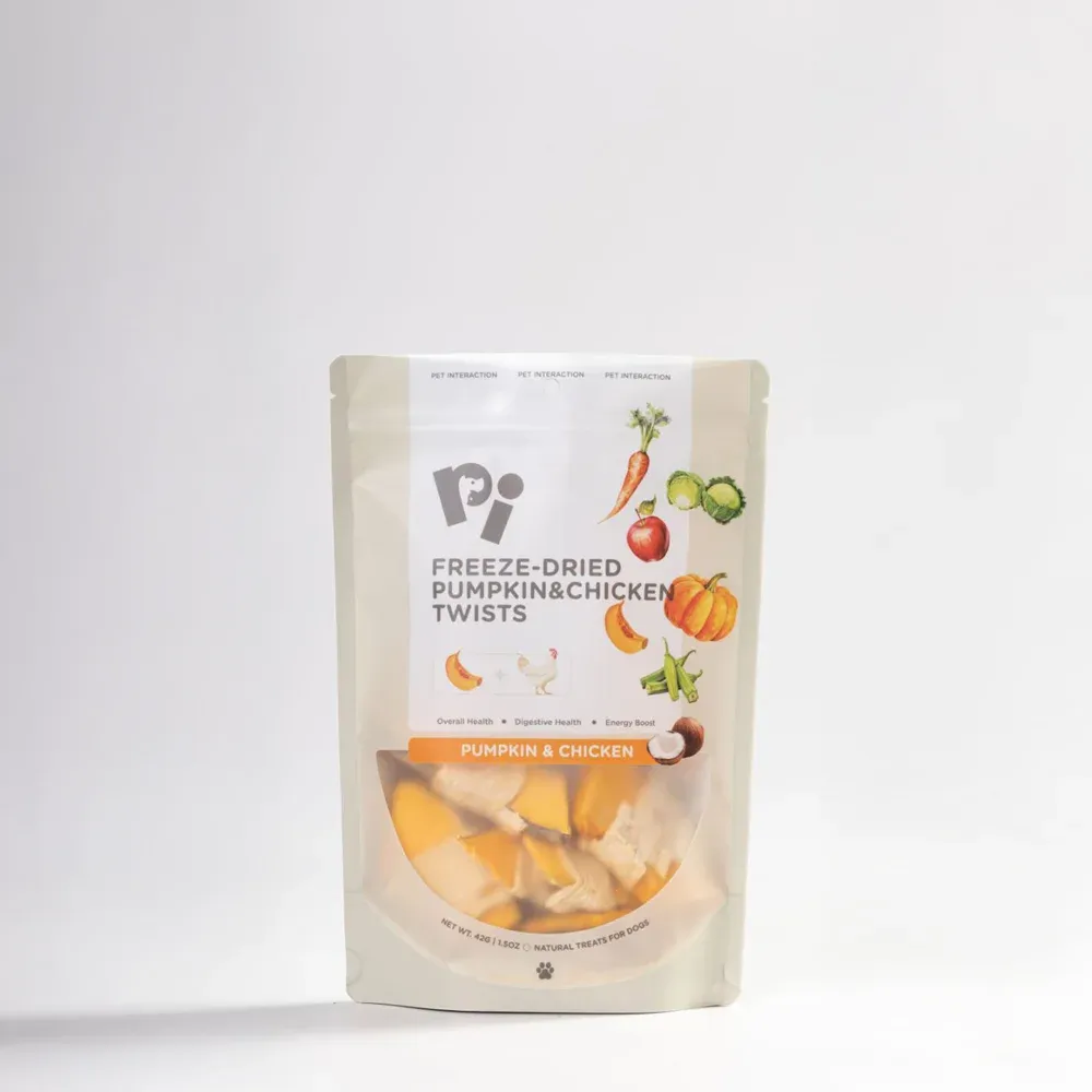 Pi  Freeze-dried Pumpkin & Chicken Twists Dog Treat
