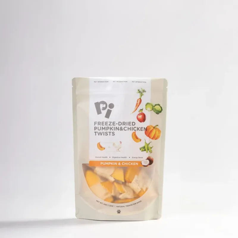 Pi  Freeze-dried Pumpkin & Chicken Twists Dog Treat