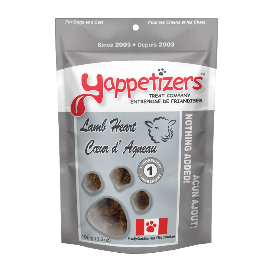 Yappetizer Lamb Heart 85g Dog Treat
