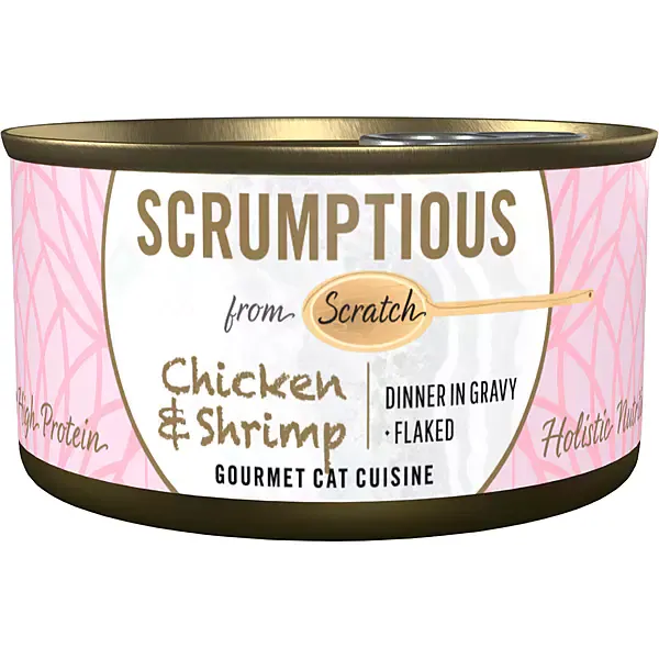Scrumptious Chicken & Shrimp Dinner In Gravy Gourmet Cat Cuisine