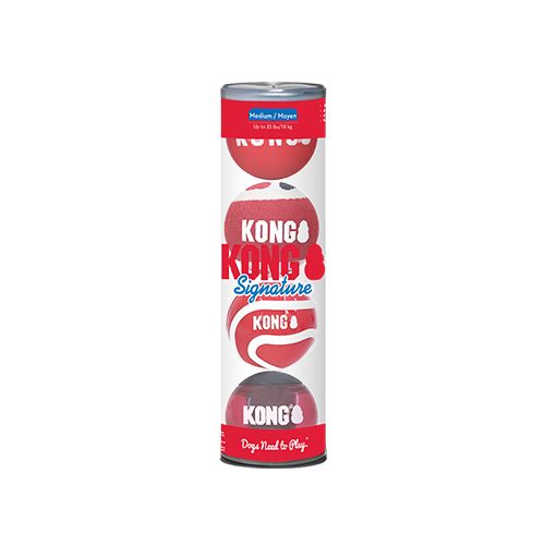 Kong Signature Balls Assorted Medium 4pack