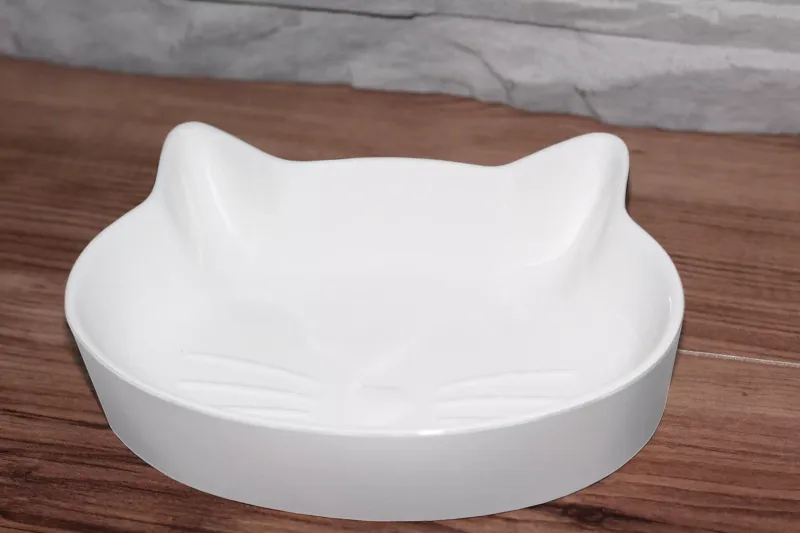 Be One Breed White Ceramic Cat Bowl