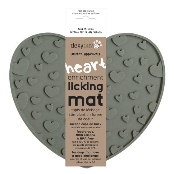 DexyPaws Heart Licking Mat