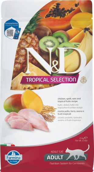 N&D Tropical Fruit Chicken Splet Cat Adult 3.3lb