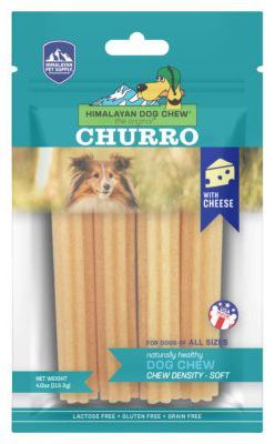 Himalayan Yaky Churro-Cheese Dog Chews 4pk