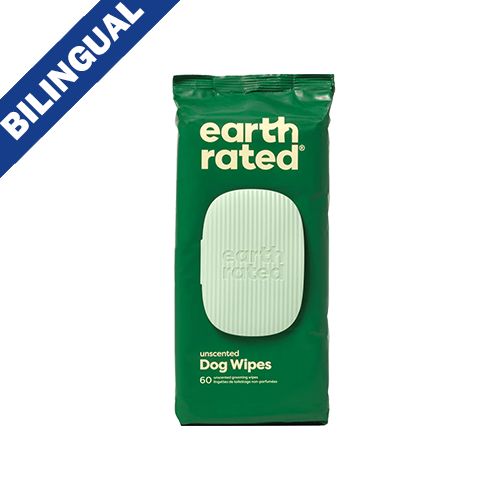 Earthrated Unscented Dog Wipes 60
