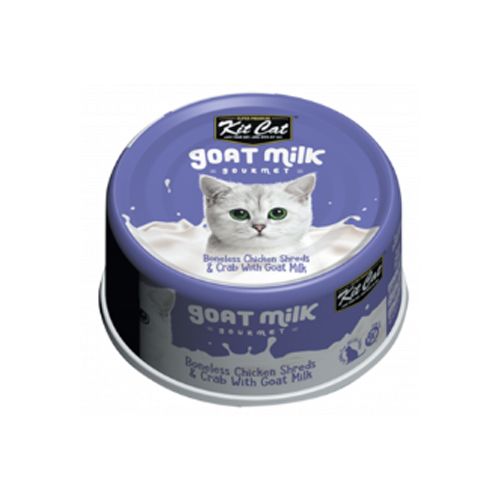 Kit Cat Boneless Chicken & Crab With Goat Milk Cat Wet Food 85g