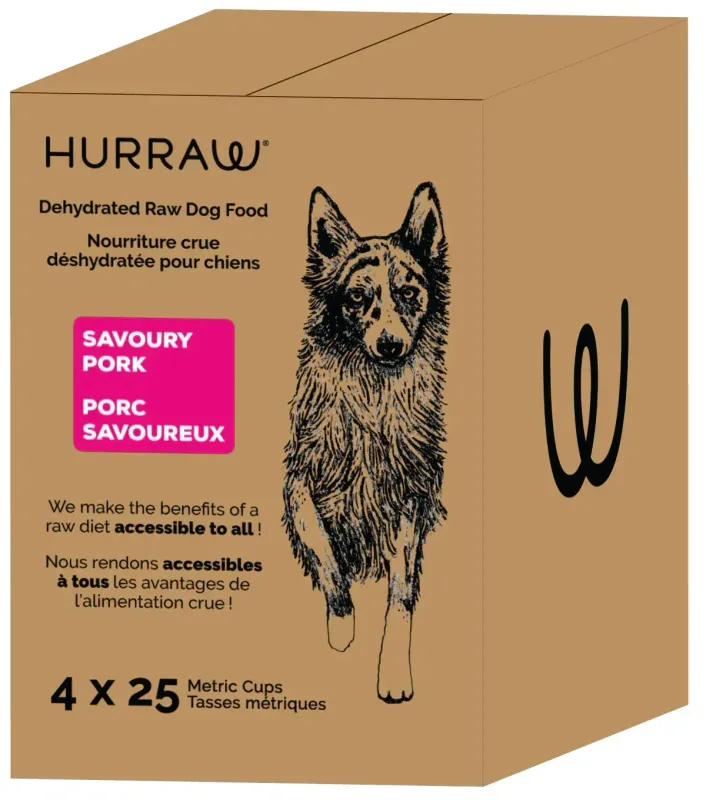 Hurraw Pork Dehydrated Raw Dog Food 10kg