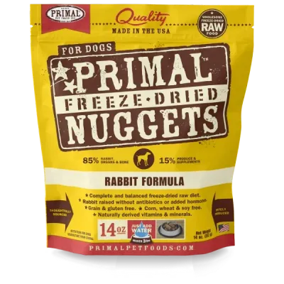 Primal Freeze Dried NUGGETS Rabbit Dog 14oz/397g