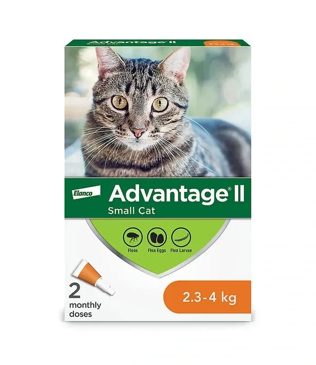 Advantage II Small Cat 2.3- 4 Kg 2doses