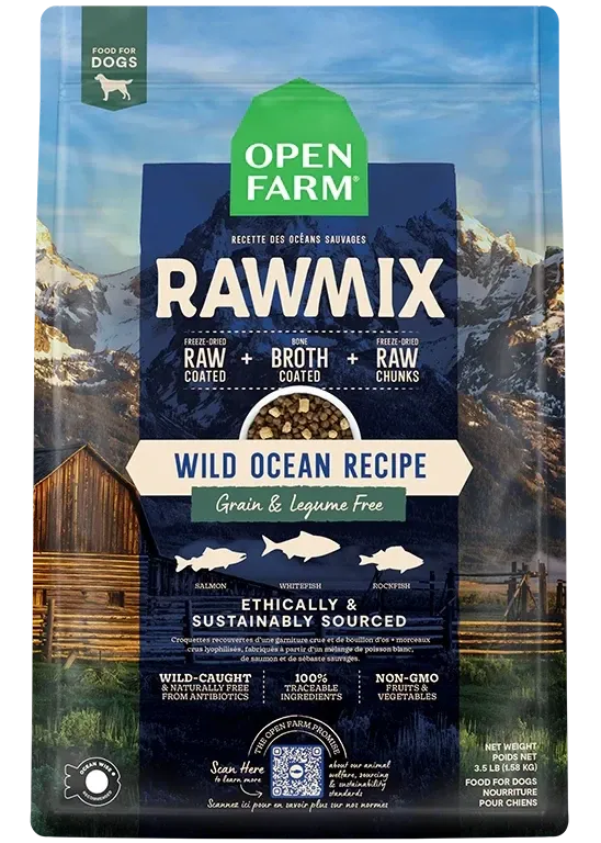 Open Farm Rawmix Wild Ocean Grain & Legume Free Dry Dog Food 20lb