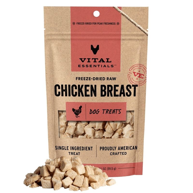 Vital Essentials Freeze-Dried Raw Chicken Breast Dog Treats 2.1oz