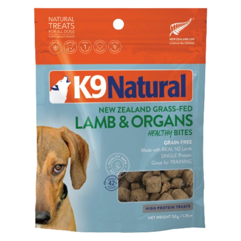 K9 Natural Healthy Bites Lamb & Organs Dog Treats 50g