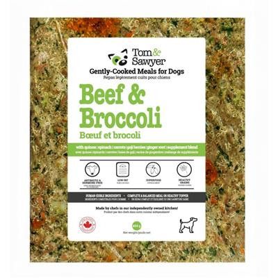 Tom & Sawyer Beef & Broccoli Dog Food Frozen 454g