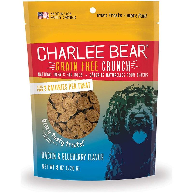 Charlee Bear Grain Free Crunch Bacon & Blueberry 8oz