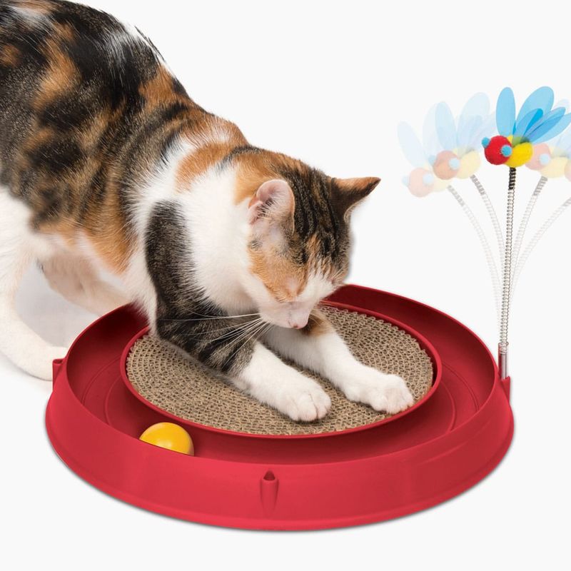 Catit Scratch Pad Bee And Ball Red