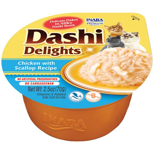 Inaba Cat Dashi Delights Chicken With Scallop Recipe 6pk