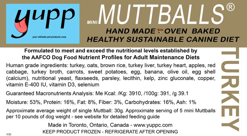 Yupp Mini Muttballs Turkey 6 Pk