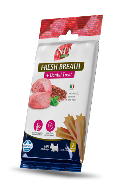 Farmina N&D Quinoa Dental Treat Fresh Breath Lamb Mini 60g