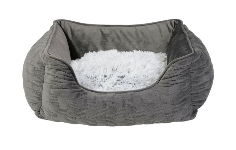 Bud'z Cuddler Bed Cosmos Small Grey Dog Cat Bed