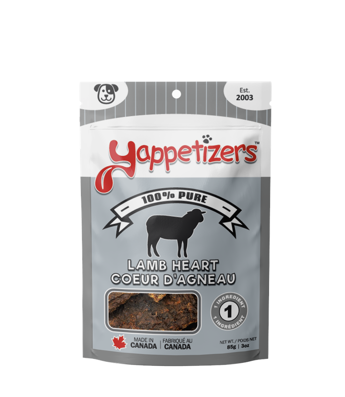 Yappetizers Dehydrated Treats Lamb Heart