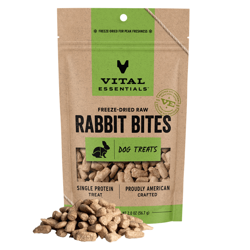 Vital Essentials Freeze-Dried Raw Rabbit Bites Dog Treats