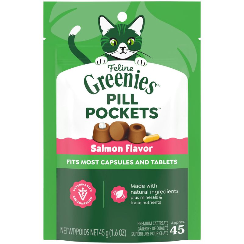 Feline Greenies Pill Pocket Salmon Flavor Cat
