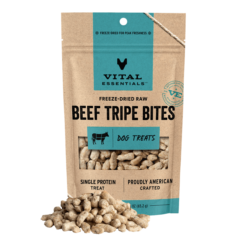 Vital Essentials Freeze-Dried Raw Beef Tripe Bites Dog Treat