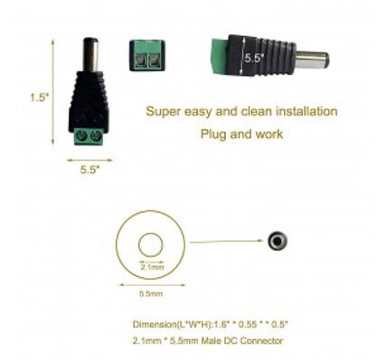Male DC Power Connector