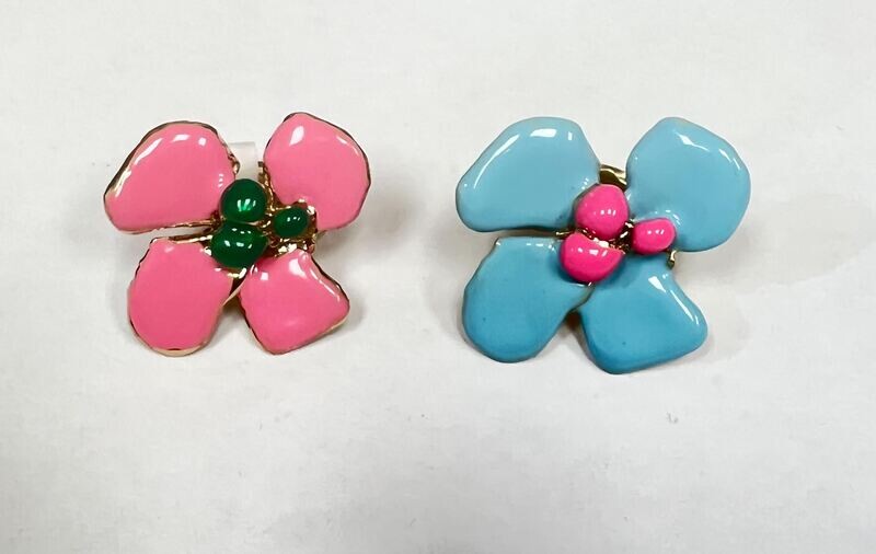 Brass Enameled Large Andy&#39;s Flower