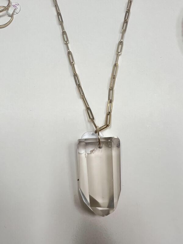 Uber Crystal Charm 14K gold link