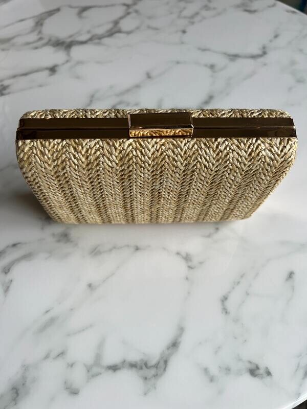 Woven Straw Clutch