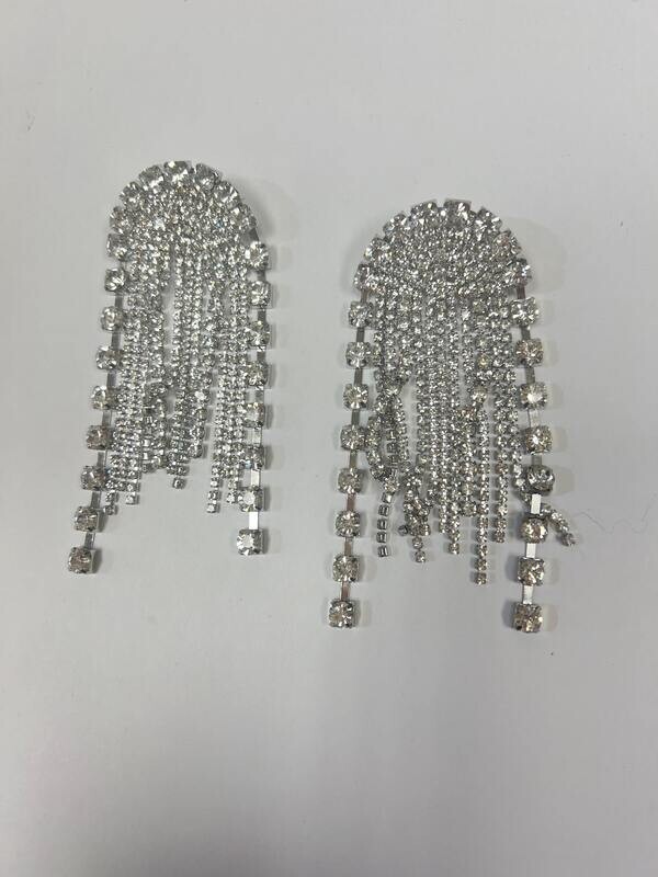 Party Ready Oversized Rhinestone Earrings