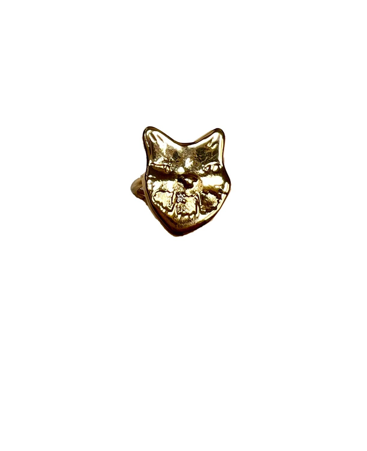 14K Gold Mini Tiger Pinky Ring