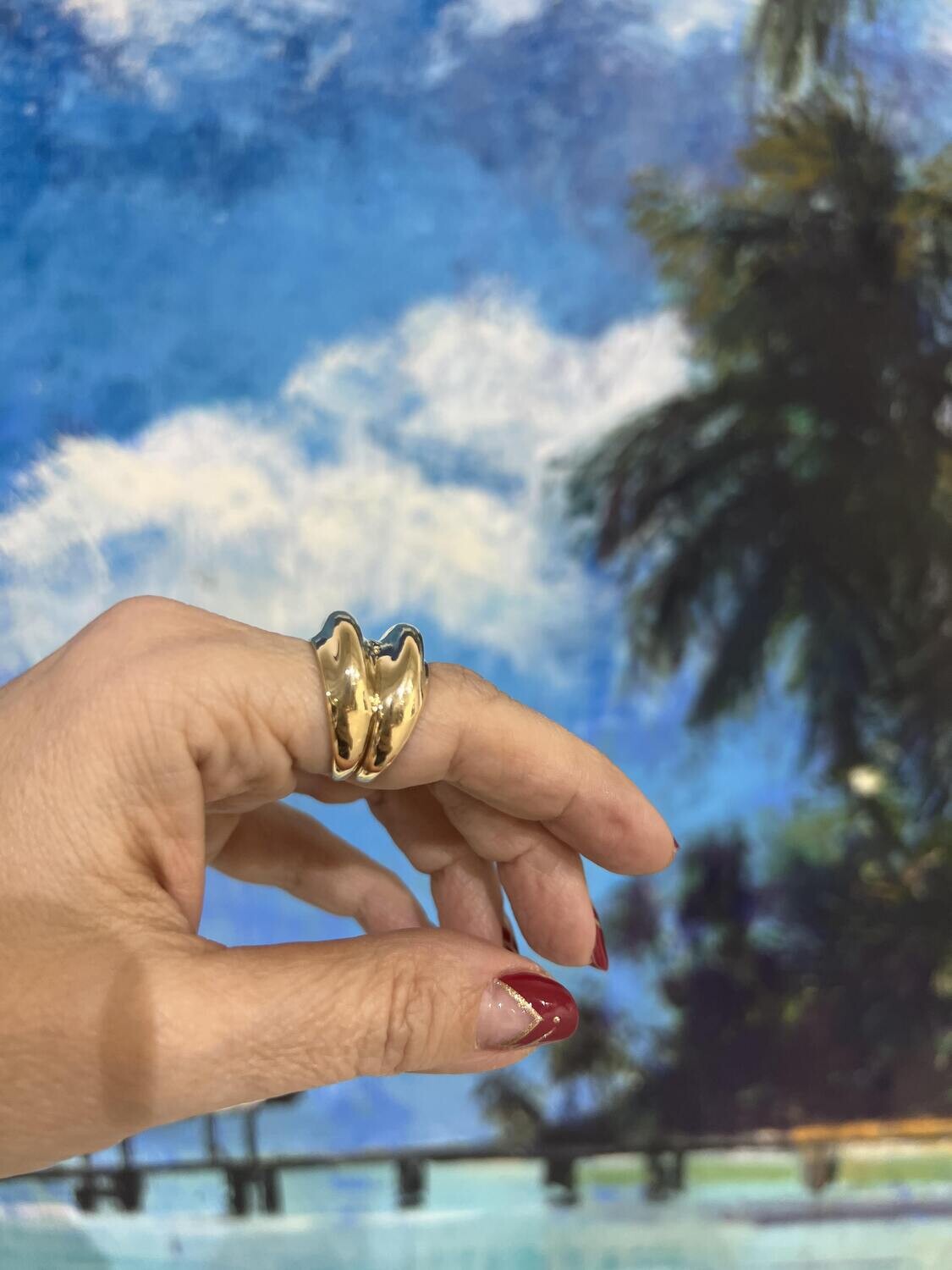Brass Kiss Ring