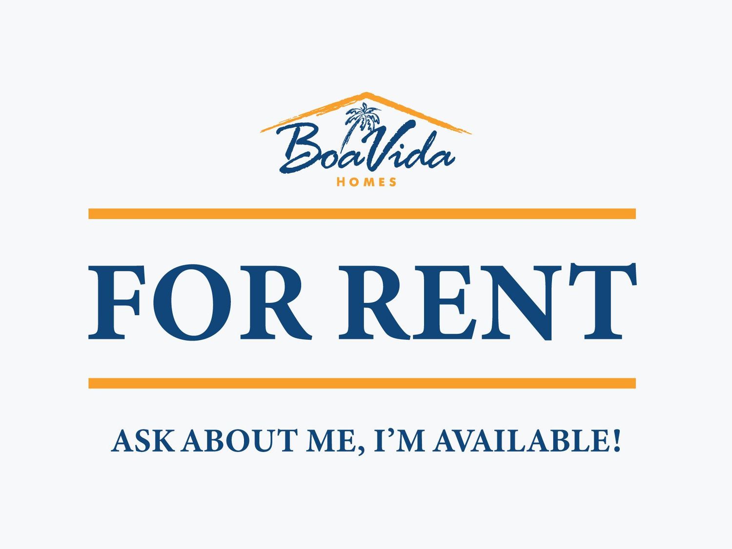 For Rent Logo Panels (for use in H-Frames)