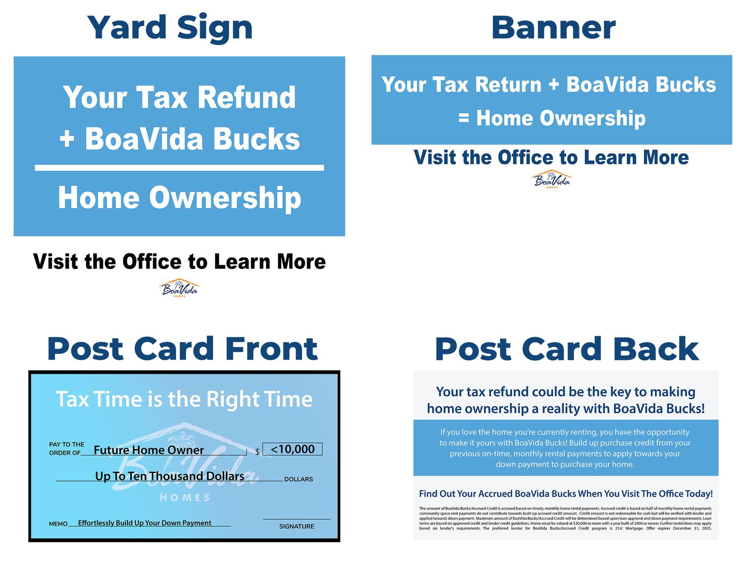 BoaVida Bucks Tax Season Package Order