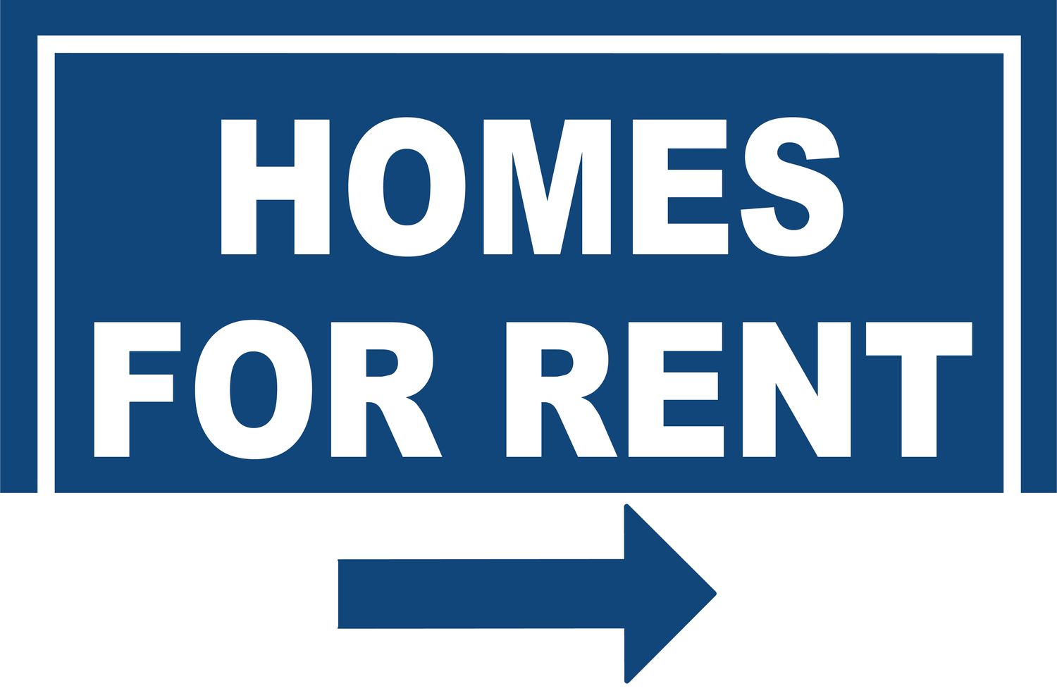 Homes For Rent with Arrow Pointing Right Yard Sign