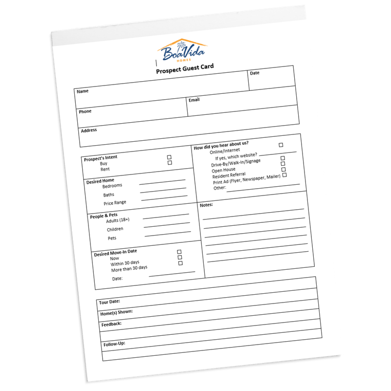 PROSPECT GUEST CARDS