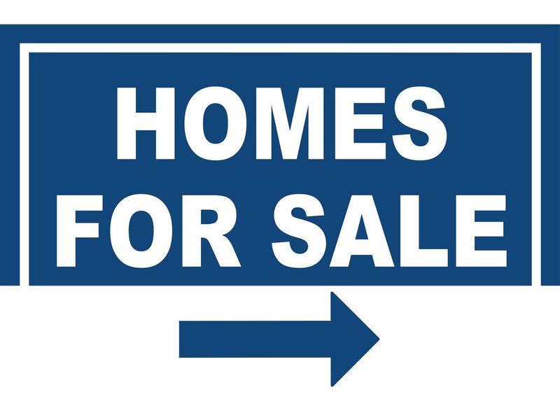 Homes For Sale with Arrow Pointing Right Yard Sign