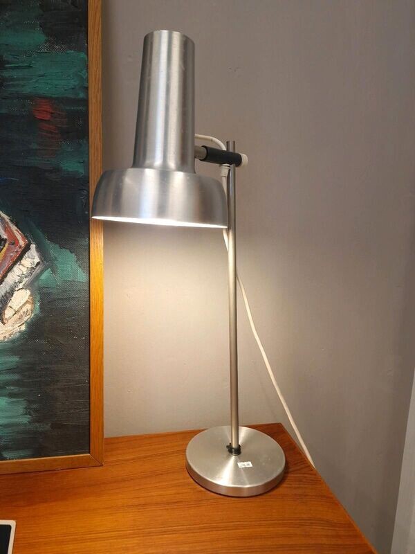 Vintage Chrom Schreibtisch Lampe Mid-century