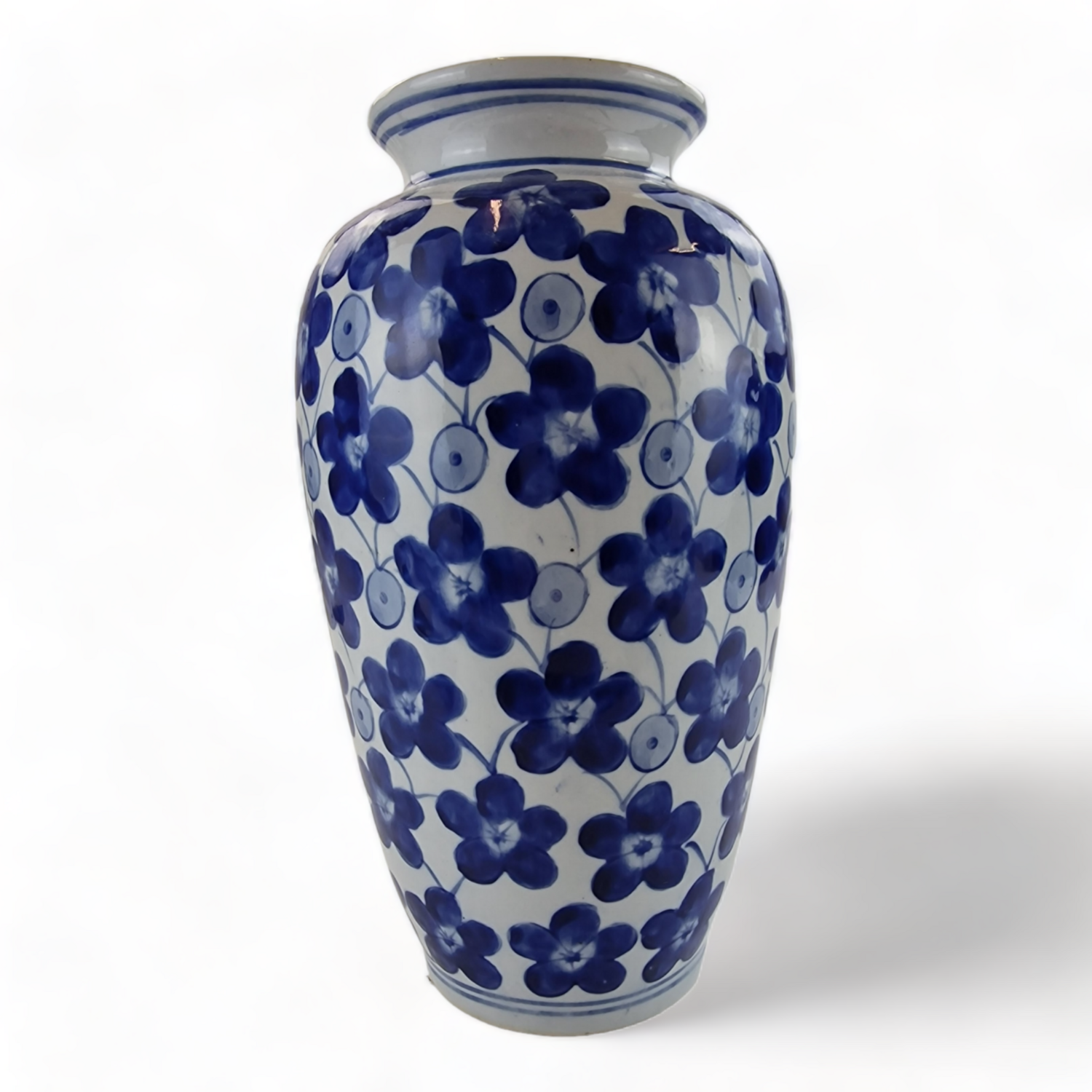 Blau Weiß Vase