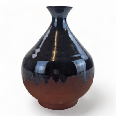 Steingut Vase Glasiert
