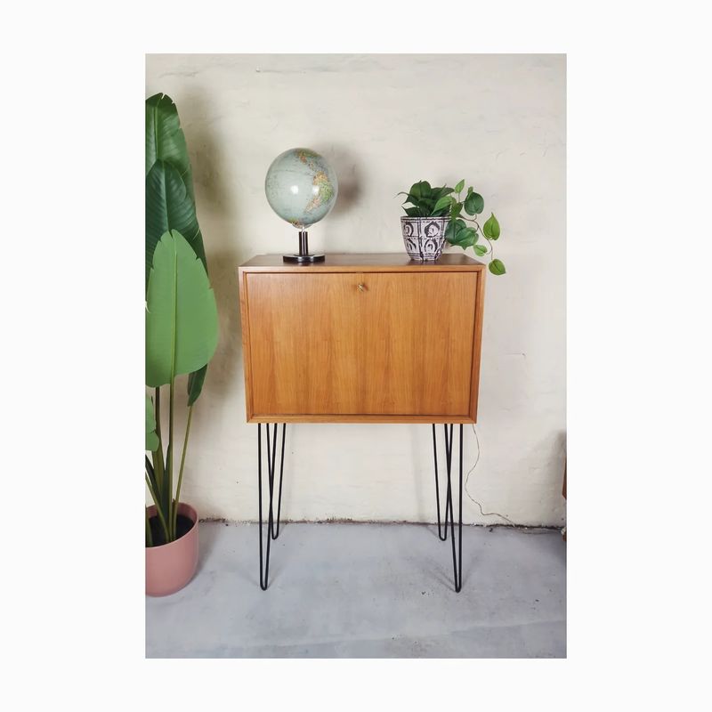Vintage Bar Schrank Nußbaum Highboard Vintage Bar Schrank Nußbaum Highboard