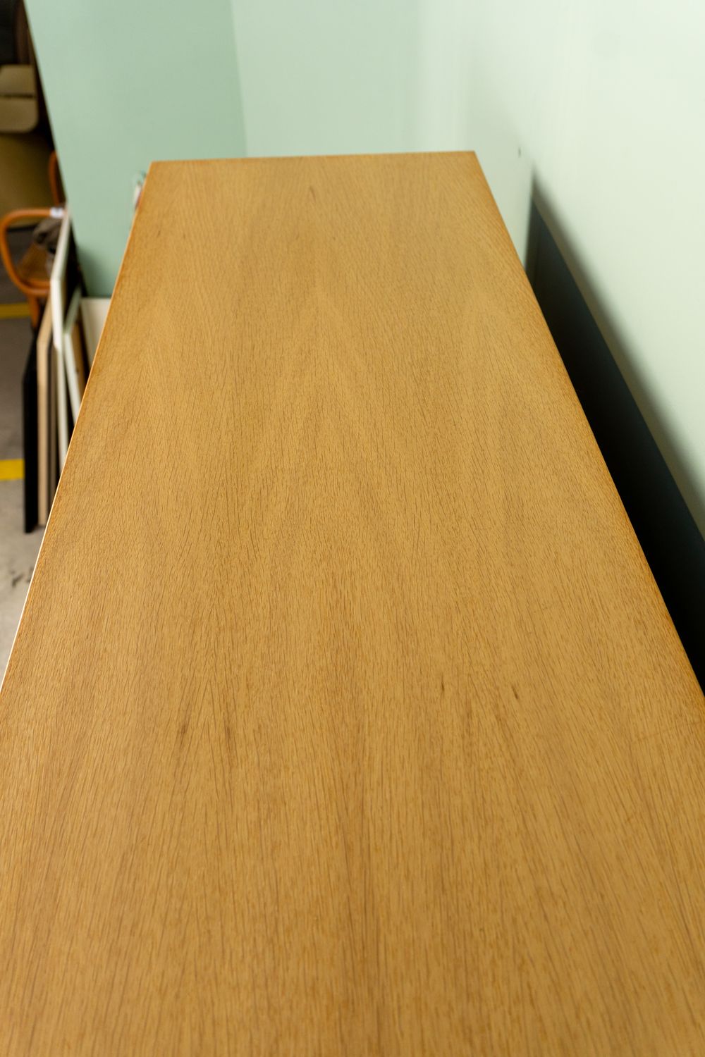 Vintage Eichen Vitrine 60er Mid-Century Highboard Regal