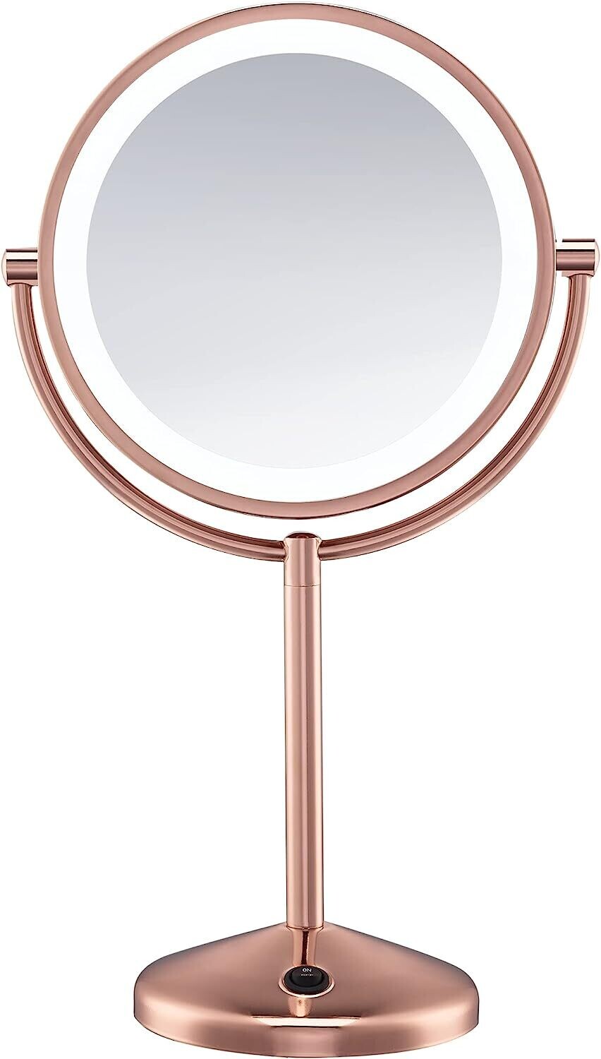 Conair LED Makeup Mirror - 1x &amp; 10x Magnification - Rose gold