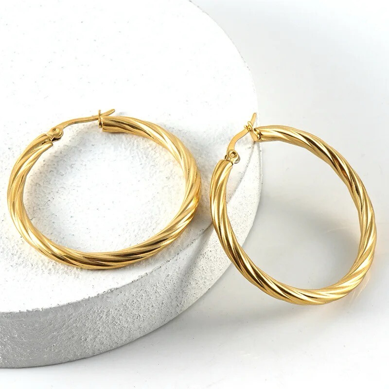 Twisted Hoop Earrings