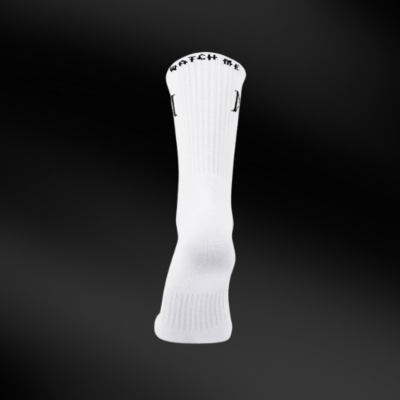 WATCH N ME Premium Crew Socks (WHITE)